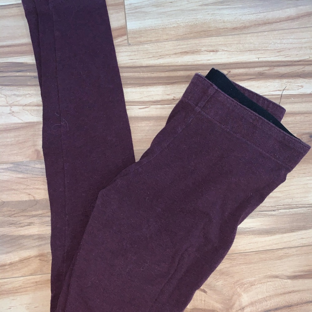 Maroon leggings from garage